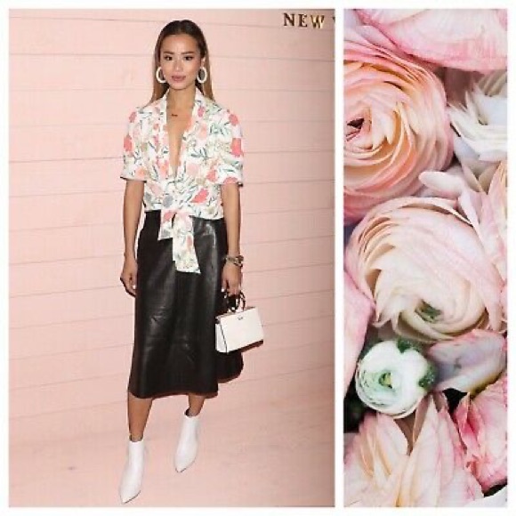 Kate Spade blossom tie neck top - Picture 2 of 3